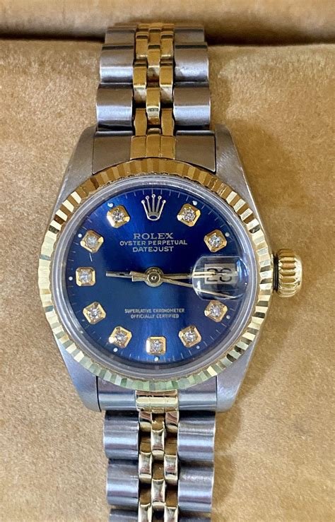 womens blue face rolex